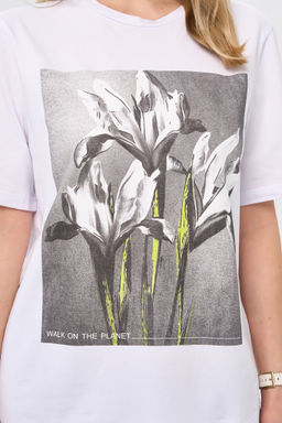 95% хлопок, 5% эластан футболка ирисы, блуза - Prima linea фото 6