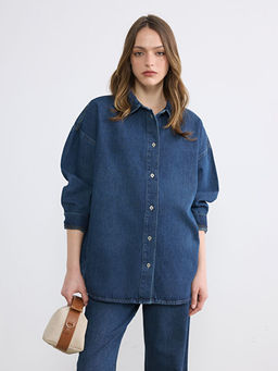 Джинсовая рубашка Oversize женская