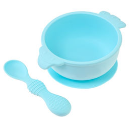 Тарелка детская на присоске с ложкой, силиконовая, МИКС - Simaland фото 2