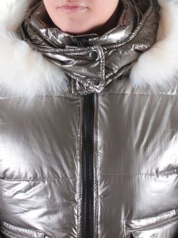 1839 BROWN/SILVER Куртка демисезонная женская LeiBaiYi - Fashion фото 4