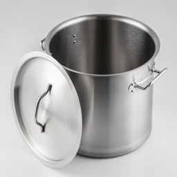 Кастрюля Hanna Knövell HoReCa, 15 л, толщина 0.8 мм, 201 сталь, дно 3 мм, с крышкой, с теплораспределительным слоем, индукция, нержавеющая сталь