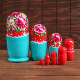 Матрёшка 10 в 1, расписная большая, МИКС