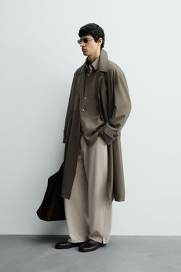 OVERSIZE FLOWING FIT TRENCH COAT - Zara фото 4