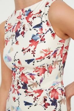 TRENDYOLMILLA Fusya Geometrik Desenli A Kesim Mini Dokuma Elbise TWOSS19WR0042 фото 4