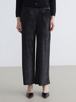 Beli Lastikli Parlak G?r?n?ml? Kad?n Pantolon