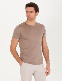 Норковая облегающая базовая футболка