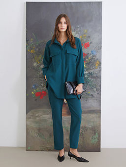 Oversize Kadife Kad?n G?mlek Tunik