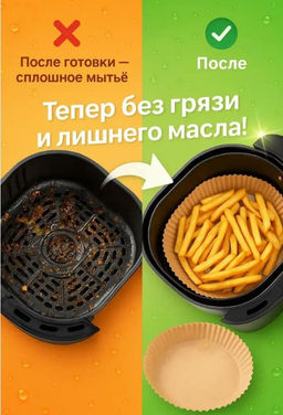 Пергаментная форма бумага для аэрогриля и выпечки 100 штук