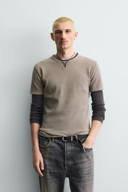 CAMISETA PUNTO SLIM FIT ESTRUCTURA / Arena - Zara фото 2