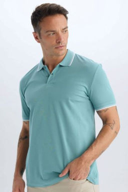 Regular Fit Basic Duz K?sa Kollu Polo Tisort