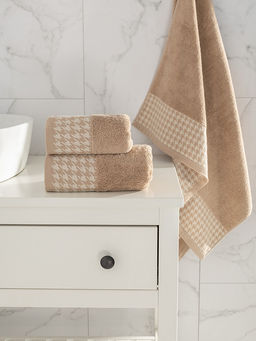 Полотенце для тела 70x130 бежевый махровая ткань