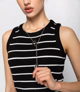 Майка #КТ0862, чёрный,белый