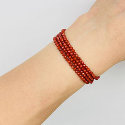 Украшение- трансформер (колье/браслет) из кирпичной Яшмы от 16 см