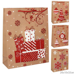 Цена за 12 шт. Пакет подарочный 26х32х10 / NG52 /уп 12/480/Новый год - ГалеонТрейд фото 10