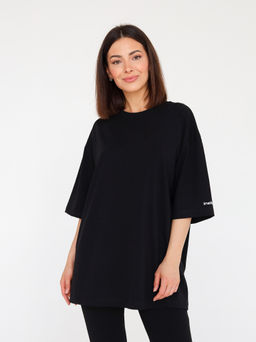 Футболка овер unisex, черная - Inzibe фото 9
