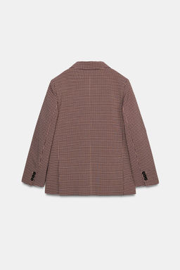 BLAZER CRUZADA OVERSIZE CUADRO VICHY / Rosa - Zara фото 9