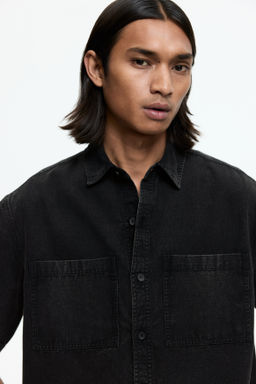 Camisa en lona de algod?n Relaxed Fit - H&m фото 4