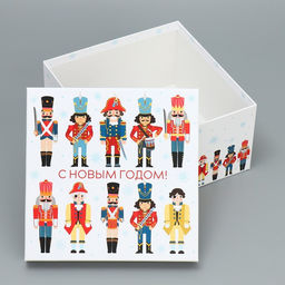 Набор новогодних подарочных коробок 10 в 1 «Щелкунчик», 10×10×6 – 28×28×15 см