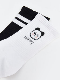 Desenli Kad?n Soket ?orap 2li