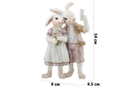 Фигурка декор. 9*4,5*14 см Сэлфи кроликов - Elan gallery фото 2