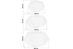 Набор 3 фигурных блюд 30,5*20,5*3,5 см Цветущая сакура - Elan gallery фото 2