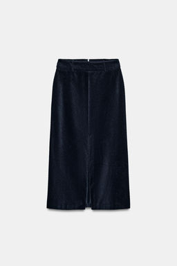 STRAIGHT CORDUROY MIDI SKIRT - Zara фото 6
