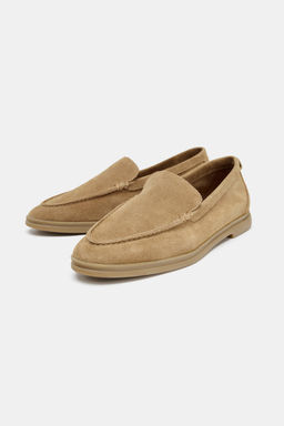 FLAT SPLIT SUEDE LOAFERS - Zara фото 5
