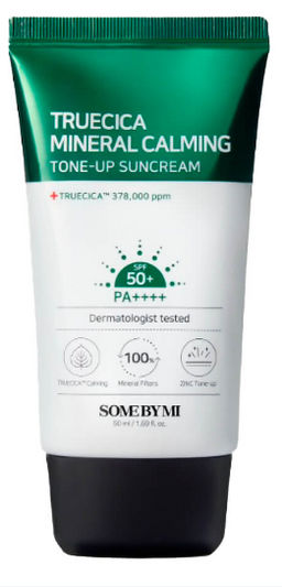 SOME BY MI TRUECICA MINERAL CALMING TONE-UP SUNCREAM Успокаивающий укрепляющий солнцезащитный крем с