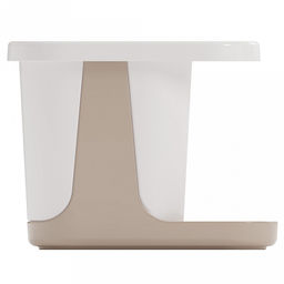 Подставка для губок, моющего средства, тряпок пластмассовая 21,5х15х13см бело-бежевый (Россия)