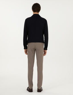 Брюки из светло-коричневой ткани узкого кроя - Cacharel фото 4