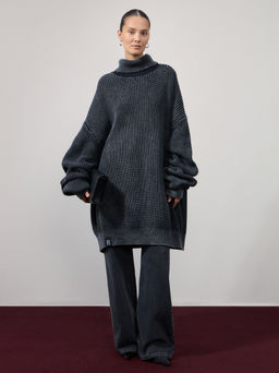 Свитер оверсайз с эффектом garment dye / Zarina  фото 2