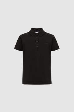K_z _ocuk Polo Yaka Siyah Basic Ti__rt