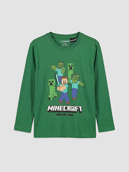 Minecraft Bask?l? Erkek ?ocuk Pijama Tak?m
