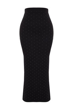 TRENDYOLMILLA Siyah Yap?st?rma Tas Midi Orme Etek TWOAW24ET00243  фото 7