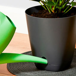 Горшок для цветов Гранд 4л, д19см, h20см, с поддоном, система прикорневого полива, графит, полипропилен (Россия) - Домашняя мода фото 9