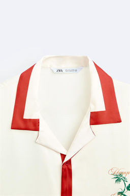 CONTRAST SATIN SHIRT - Zara фото 8