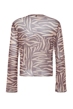 Trendyolmilla Siyah Desenli Baglama Detayl? Tul Esnek Orme Bluz TWOSS23BZ00139  фото 19