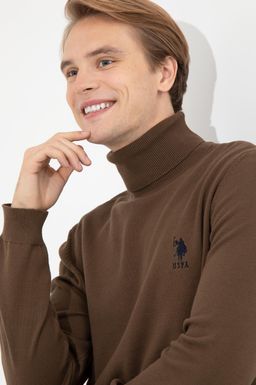U. S. Polo Assn / Мужской базовый свитер кокосового цвета - U.s. polo assn фото 4