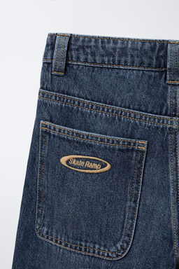 WIDE FIT DENIM BERMUDA SHORTS - Zara фото 4