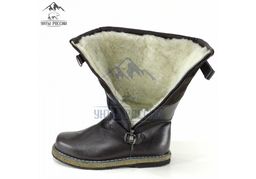 Монголки коричневые с замком, войлочная подошва, - Мирунт фото 16