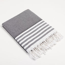 Пештемаль для пляжа, бани, сауны Waffle 100х180 см, серый - Lovelife фото 2