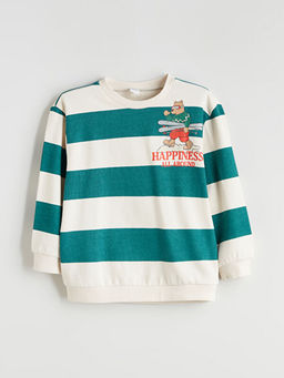 ?izgili Erkek ?ocuk Kal?n Sweatshirt