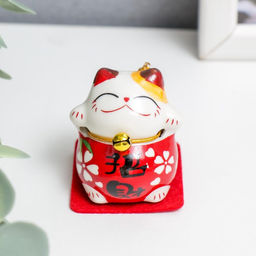 Сувенир керамика Манэки-нэко в костюмчике 4,5х3,6х4,6 см набор 5 шт - Simaland фото 2