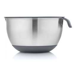 Миска для взбивания с ручкой и крышкой Walmer Home Chef, 2.5 л, цвет стальной