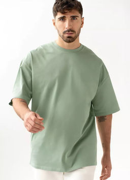 KM1862 Футболка OVER SIZE (хлопок) ОЛИВКА