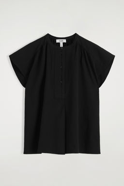 BLUSA FRUNCIDA CUELLO MAO