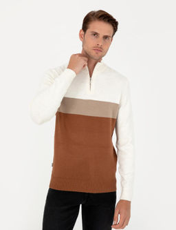 Vizon Slim Fit Fermuarl_ Dik Yaka Triko Kazak - Pierre cardin фото 3