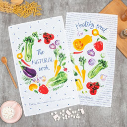 Цена за 2 шт. Набор кухонных полотенец Доляна «The natural cook», 35×60 см-2 шт., 100% хлопок