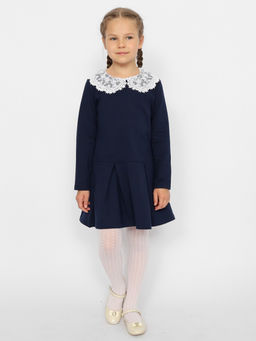 CRB wear/CWJG 63612-41 Платье для девочки,темно-синий/Ex.Cherubino  фото 3