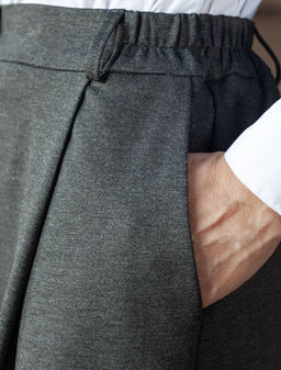 Брюки-палаццо на резинке сзади из джерси - Vilatte фото 6